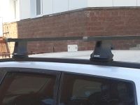 Багажник на крышу Nissan Wingroad, Атлант, стальные прямоугольные дуги (в пластике)