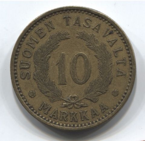 10 марок 1929 Финляндия Редкий год