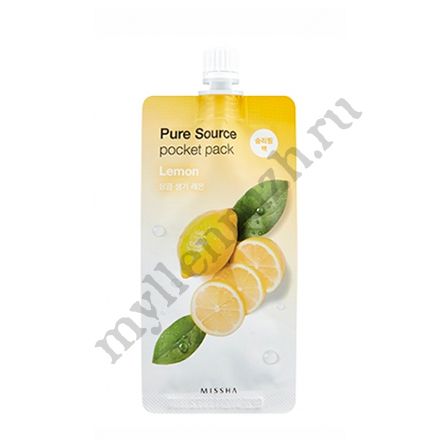 Маска для лица ночная ЛИМОН MisshaPure Source Pocket Pack #03 Lemon