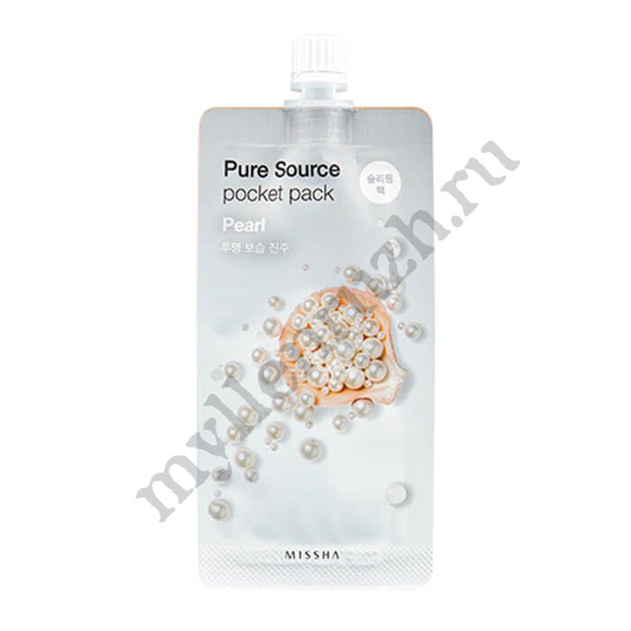 Маска для лица ночная ЖЕМЧУГ Missha Pure Source Pocket Pack #09 Pearl