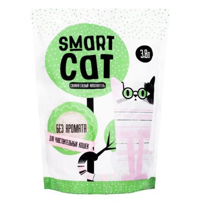 Наполнитель для чувствительных кошек Smart Cat силикагелевый без аромата 7кг