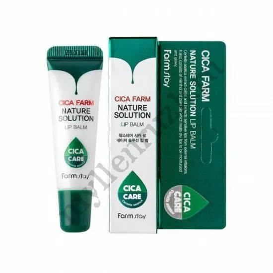 FarmStay Cica Farm Nature Solution Lip Balm - Восстанавливающий бальзам для губ с центеллой азиатской