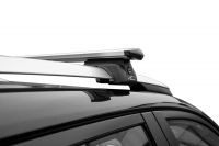 Багажник на рейлинги Toyota RAV4 2013-19, Lux Элегант, крыловидные дуги 82 мм