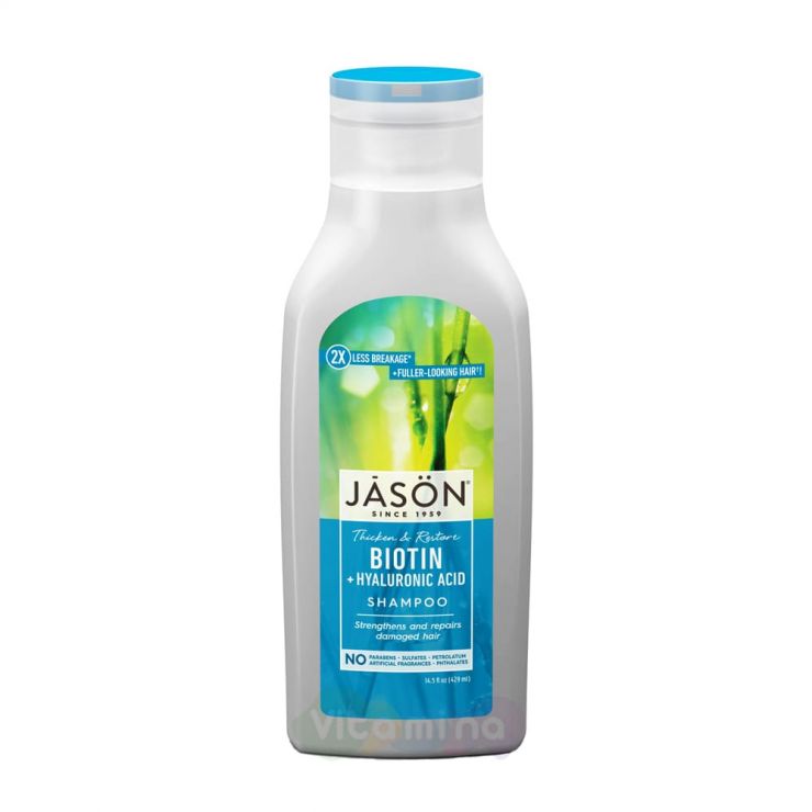 Jason Восстанавливающий  шампунь для волос «Биотин» Restorative Biotin Shampoo, 473 мл