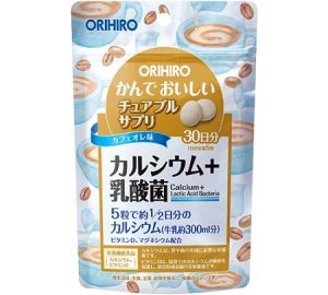 ​ORIHIRO Кальций, магний и лактобактерии на 30 дней (вкус кофе с молоком)