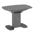 Обеденный стол Портофино 1100x750x750мм Серый/Стекло серое матовое LUX