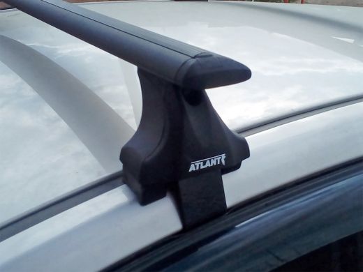 Багажник на крышу Kia Optima (JF) 2015-..., sedan, Атлант, крыловидные аэродуги (черный цвет)