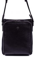 Кожаная вертикальная сумка 9470-N.Polo Black