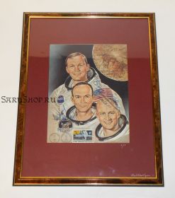 Автографы: экипажа «Аполлон-11» - Нил Армстронг, Базз Олдрин, Майкл Коллинз. Фото 1969 года. Редкость