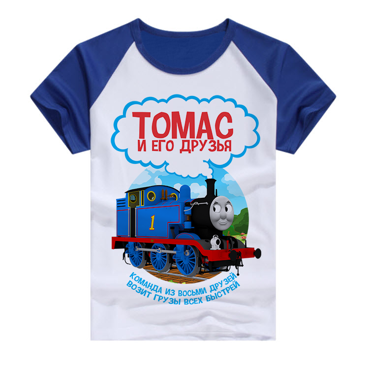Детская футболка с принтом паровозик Томас