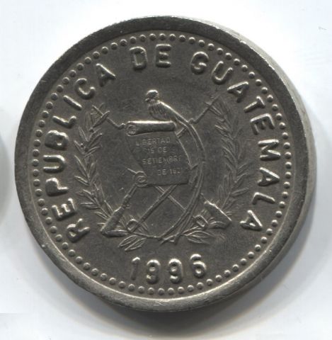 25 сентаво 1996 Гватемала XF