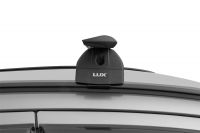 Багажник на крышу Toyota Fortuner II 2015-…, Lux, крыловидные дуги на интегрированные рейлинги