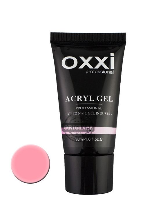 Акрилгель Acryl-Gel OXXI professional, пастельно-розовый, №04, 30 мл
