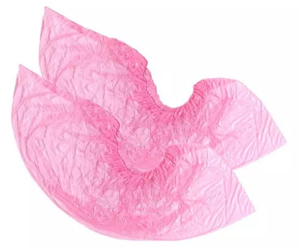 Бахилы полиэтиленовые розовые(стандарт) 2.8 гр.