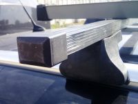 Багажник на крышу Ford Focus 3 sw universal 2011-..., Amos Alfa, стальные прямоугольные дуги на интегрированные рейлинги