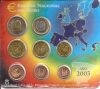 Официальный набор евро-монет  Испания 2003 BU (8 монет)