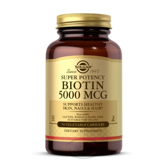 Биотин (Biotin) 5000 мкг, 50 капс.