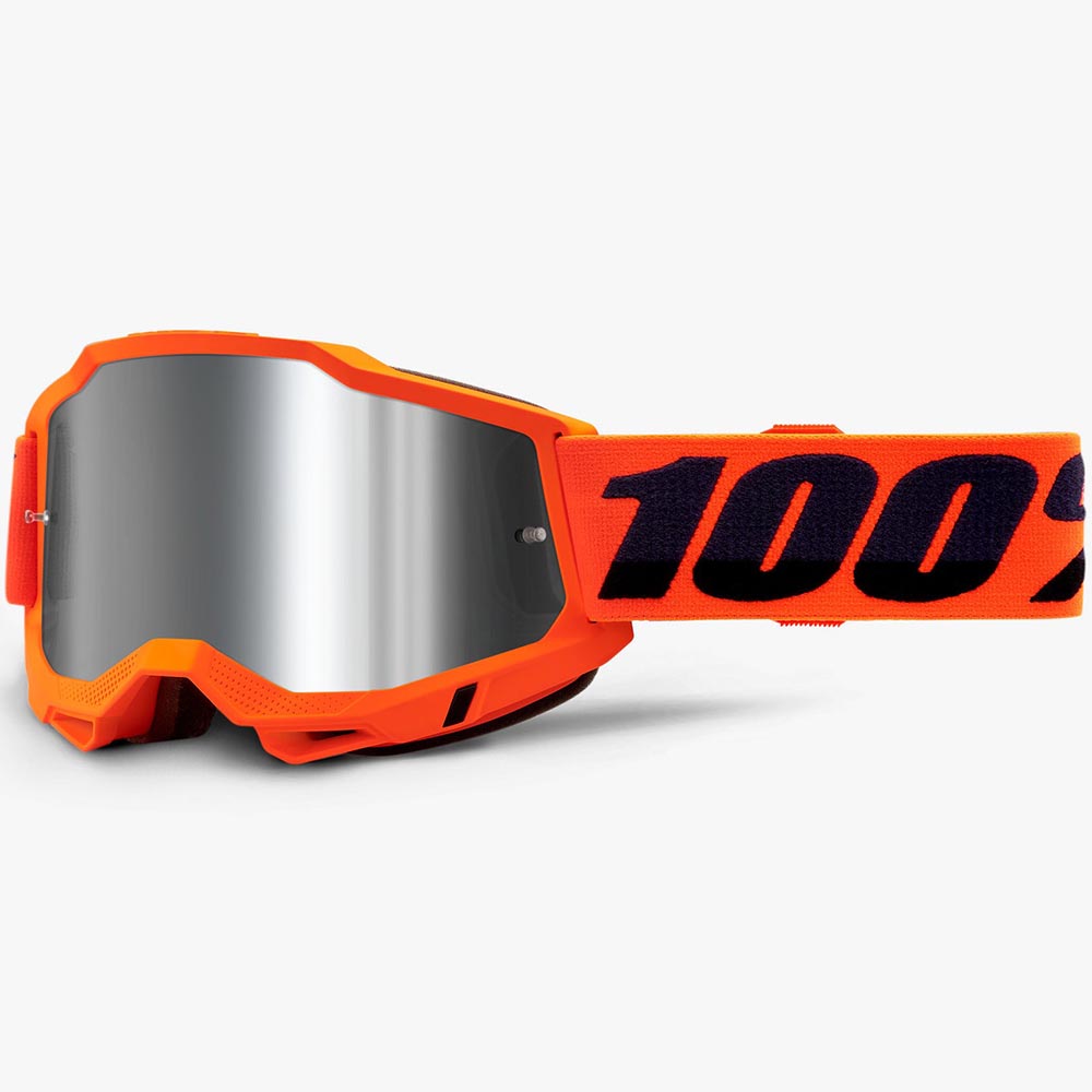 100% Accuri 2 Neon Orange Mirror Silver Lens, очки