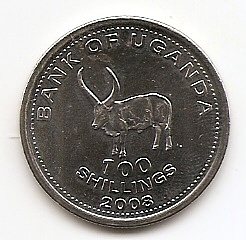 Буйвол 100 шиллингов Уганда 2008