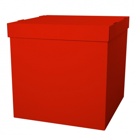 Коробка для надутых шаров 60*60*60 см, Красная