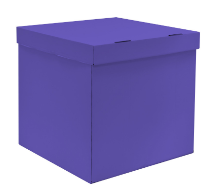 Коробка для запуска воздушных шаров, 60*60*60 см, цвет лиловый