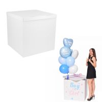 Коробка сюрприз для воздушных шаров с наполнением 60*60*60 см мальчик или девочка