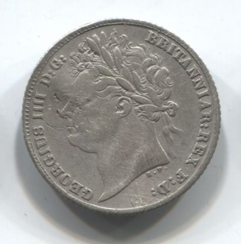 6 пенсов 1824 Великобритания