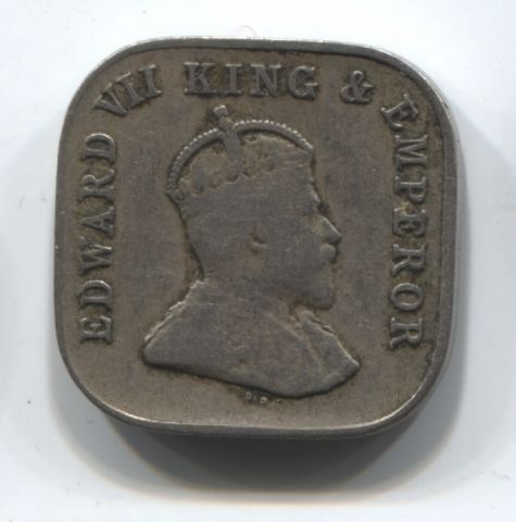 5 центов 1909 г. Цейлон . Великобритания
