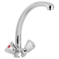 Смеситель для раковины (умывальника) Mofem Metal Plus 112 Cer двухрычажный 140-0003-42