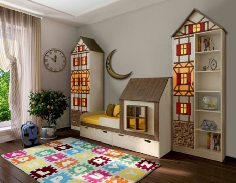 Игровая детская мебель Фанки Кидз с кроватью домик