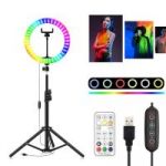 Огонек OG-SMH07 лампа кольцевидная RGB со штативом (26см)