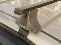 Багажник на крышу Skoda Octavia A5, Атлант, стальные прямоугольные дуги (в пластике)