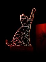 Светодиодный ночник PALMEXX 3D светильник LED RGB 7 цветов (кошка)