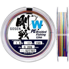 Шнур Gosen W4 PE Braid 300 м  / цвет: Multicolor