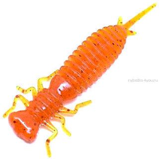 Мягкая приманка Garry Angler Larva 2'' Икра 50 мм / 0,9 гр / упаковка 10 шт / цвет: Оранжевый с блестками