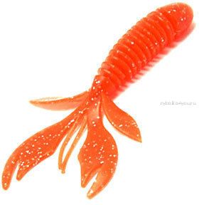 Мягкая приманка Garry Angler Wooly Hawgtail 2,75'' Рыба 70 мм / 2,2 гр / упаковка 6 шт / цвет:Оранжевый с блестками