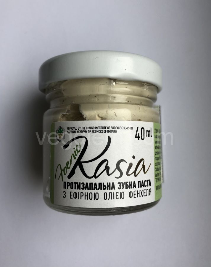 Противовоспалительная зубная паста с эфирным маслом фенхеля Foenic Kasia,40 мл