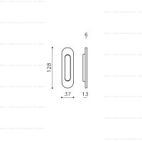 Olivari Vico D109 ручка для раздвижных дверей. схема