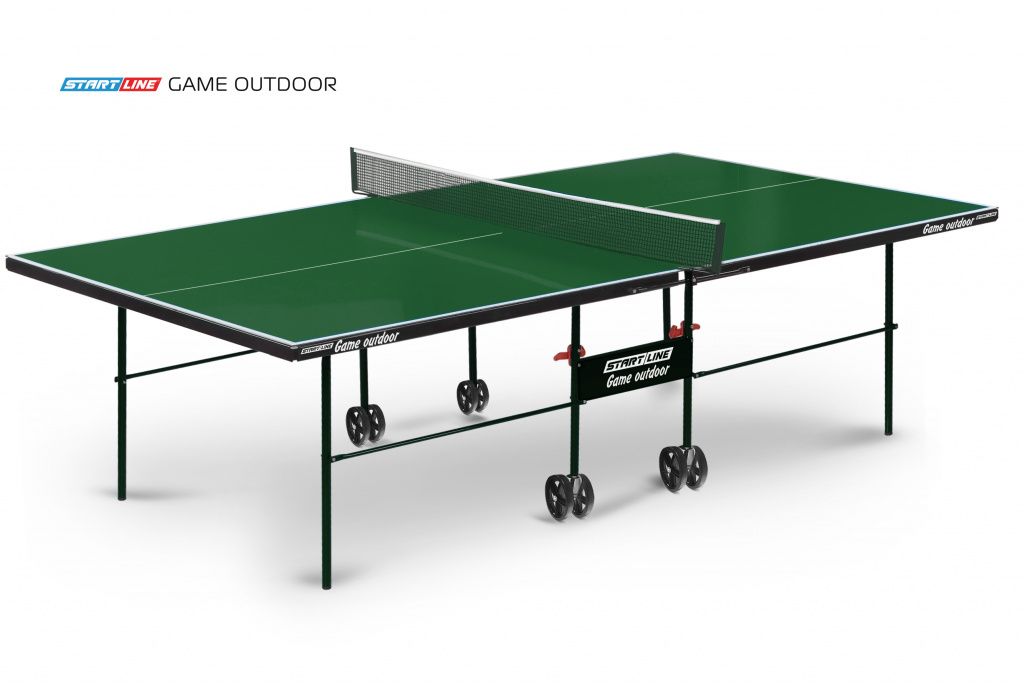 Теннисный стол Game Outdoor Green - любительский всепогодный стол для использования на открытых площадках и в помещениях