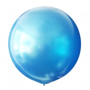 Синий металлик большой шар латексный с гелием
