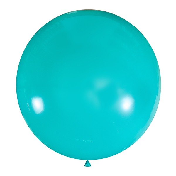 Бирюзовый метровый шар латексный с гелием