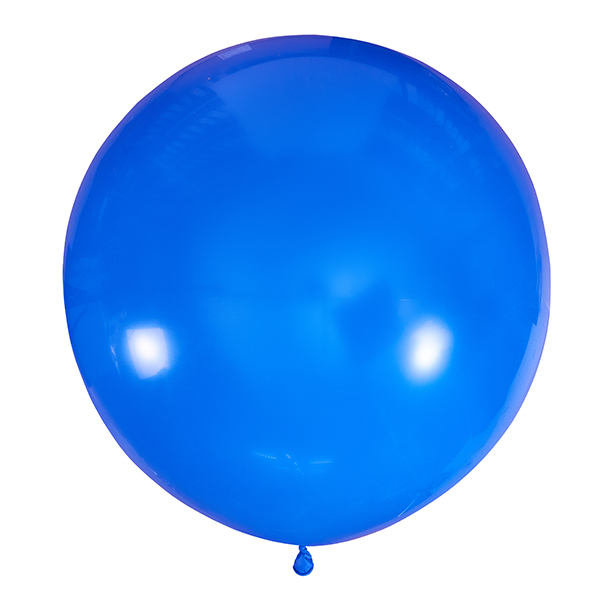 Синий метровый шар латексный с гелием