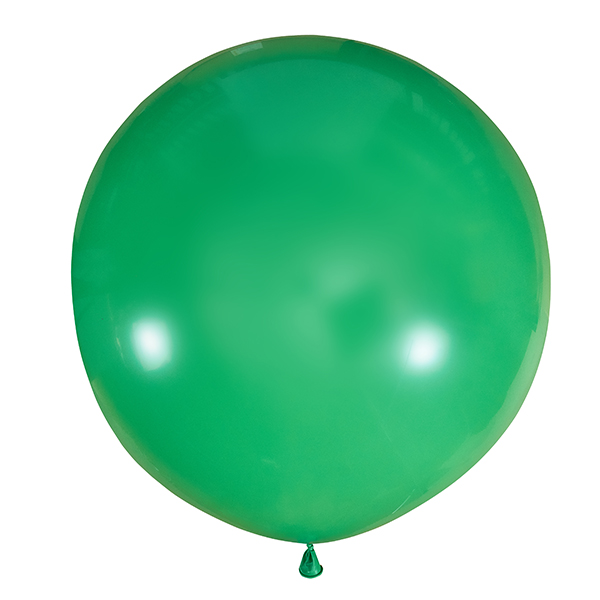 Зелёный метровый шар латексный с гелием