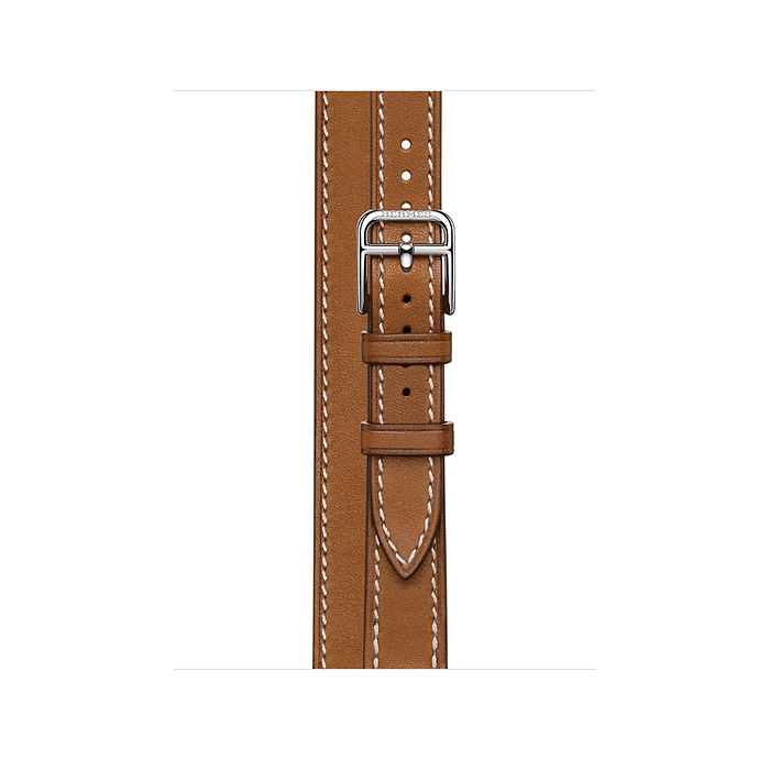 Ремешок Apple Watch Hermès Fauve Barénia Leather Attelage Double Tour из кожи (для корпуса 40/41 мм)