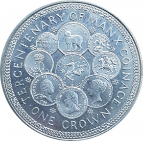 Остров МЭН 1 крона (25 пенсов) 1979 года, 300-летие чеканки монет острова МЭН