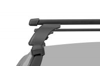 Багажник на крышу Mitsubishi Outlander 3 (без рейлингов), Lux, стальные прямоугольные дуги