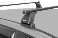 Багажник на крышу Mitsubishi L200 2015-..., Lux, стальные прямоугольные дуги