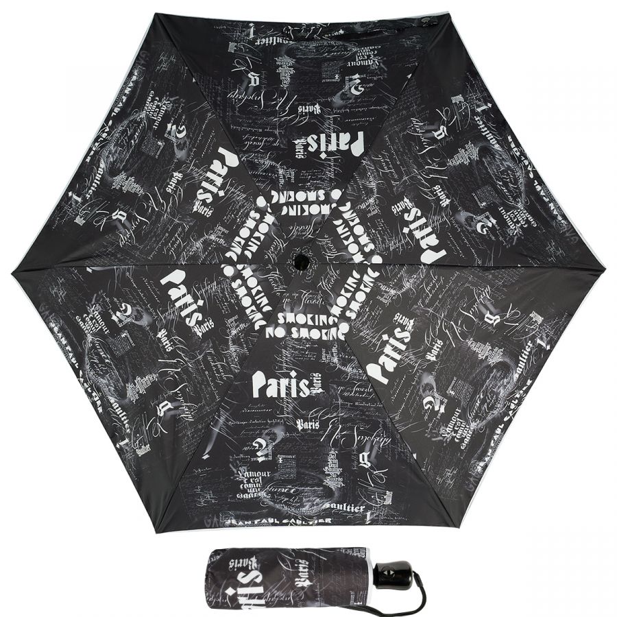 Зонт складной Jean Paul Gaultier 1313-OC Ecritues Noir