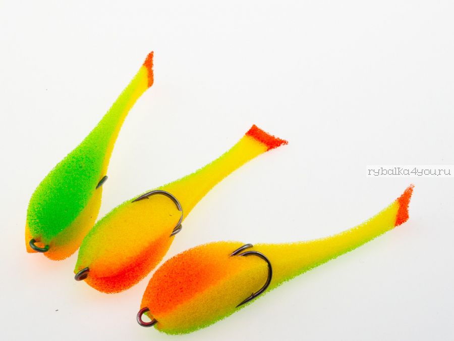 Поролоновая рыбка OnlySpin Bait 80 мм / упаковка 5 шт / цвет:  цвет 24uv