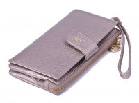 Женский кожаный кошелек-клатч Narvin 9243-N.Polo Platina